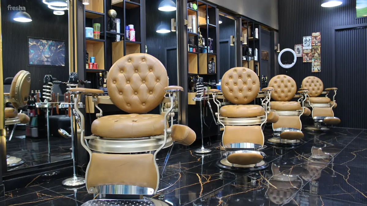 Barber chairs ready for appointments
